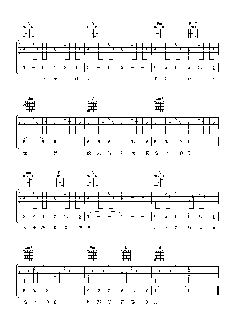 放心去飞吉他谱-4