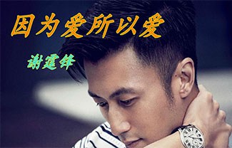 因为爱所以爱吉他谱,原版谢霆锋歌曲,简单C调指弹曲谱,高清六线乐谱教学