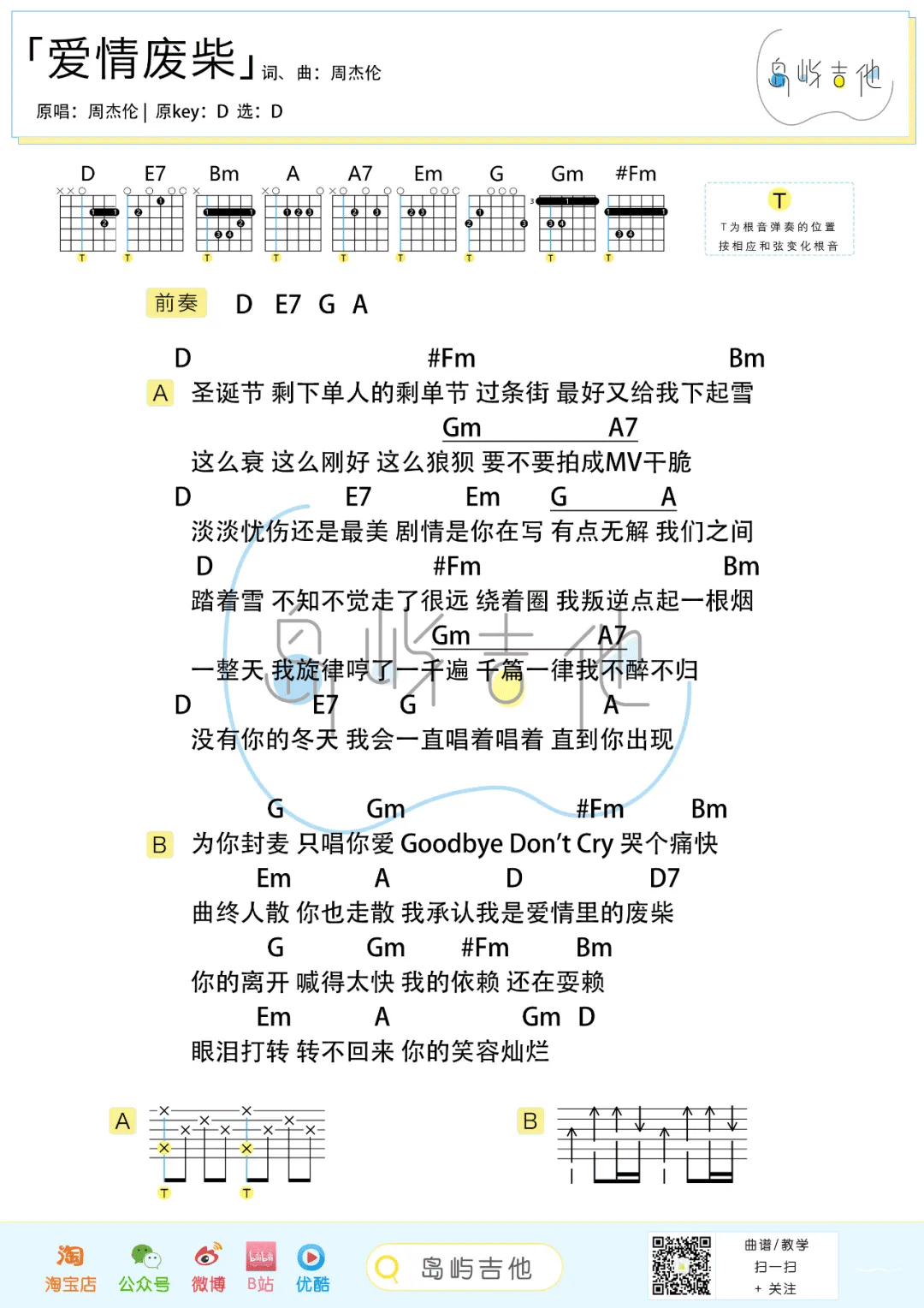 搁浅的人吉他谱,简单,原版(第18页)_大山谷图库