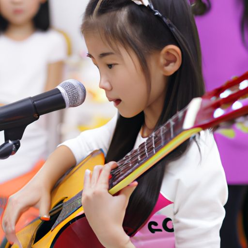 9岁小女孩吉他表演