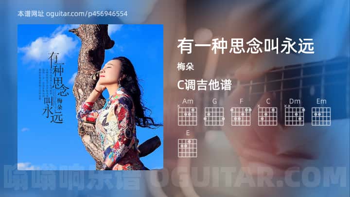 有一种思念叫永远吉他谱,梅朵歌曲,C调指弹简谱,4张教学六线谱