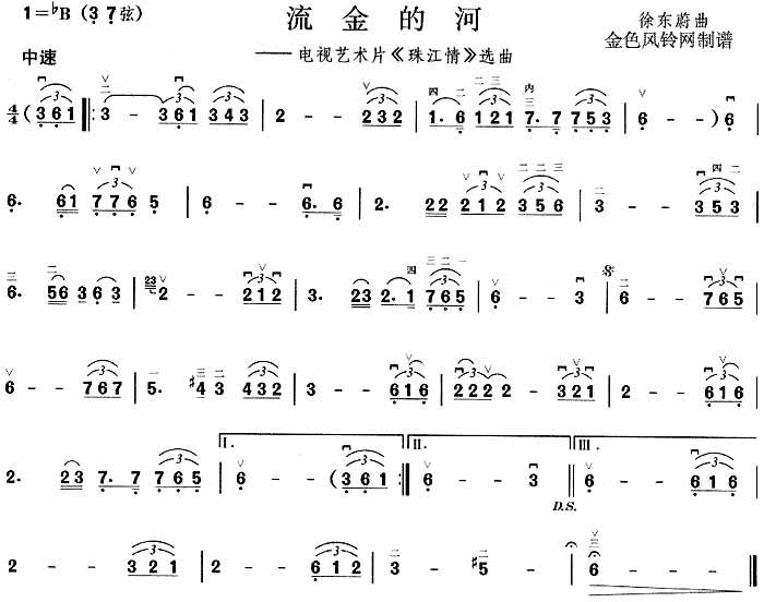 珠江情吉他谱,原版歌曲,简单B调弹唱教学,六线谱指弹简谱1张图