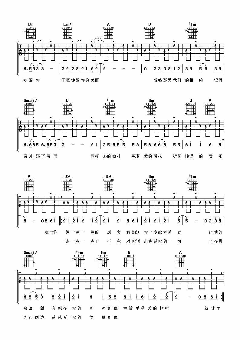 1983组合 爱情木瓜|吉他谱