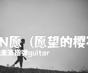 《GIN愿桜(愿望的樱花)吉他谱》_潇潇指弹guitar_六线谱完整版_吉他图片谱3张