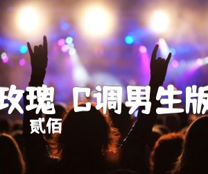 《玫瑰  C调男生版吉他谱》_贰佰_C调_吉他图片谱1张