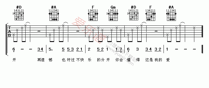 刘若英《落跑新娘》 吉他谱