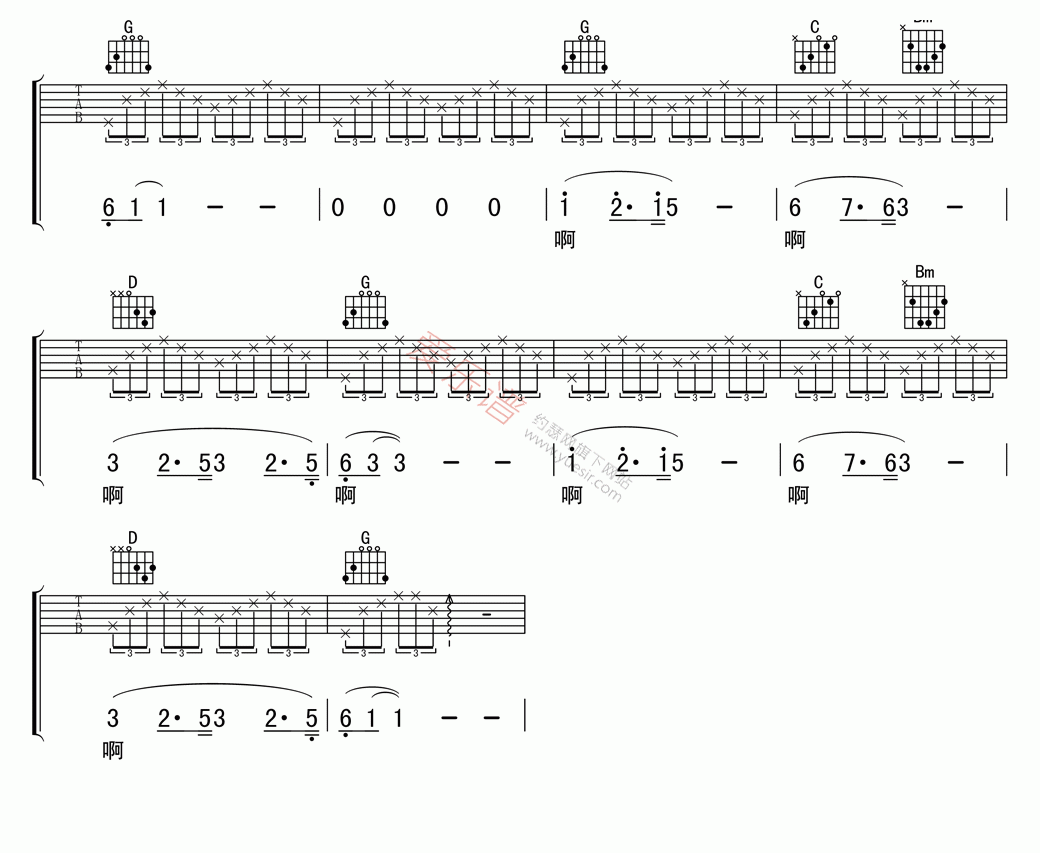 亲密爱人吉他谱_梅艳芳_G调弹唱72%专辑版 - 吉他世界