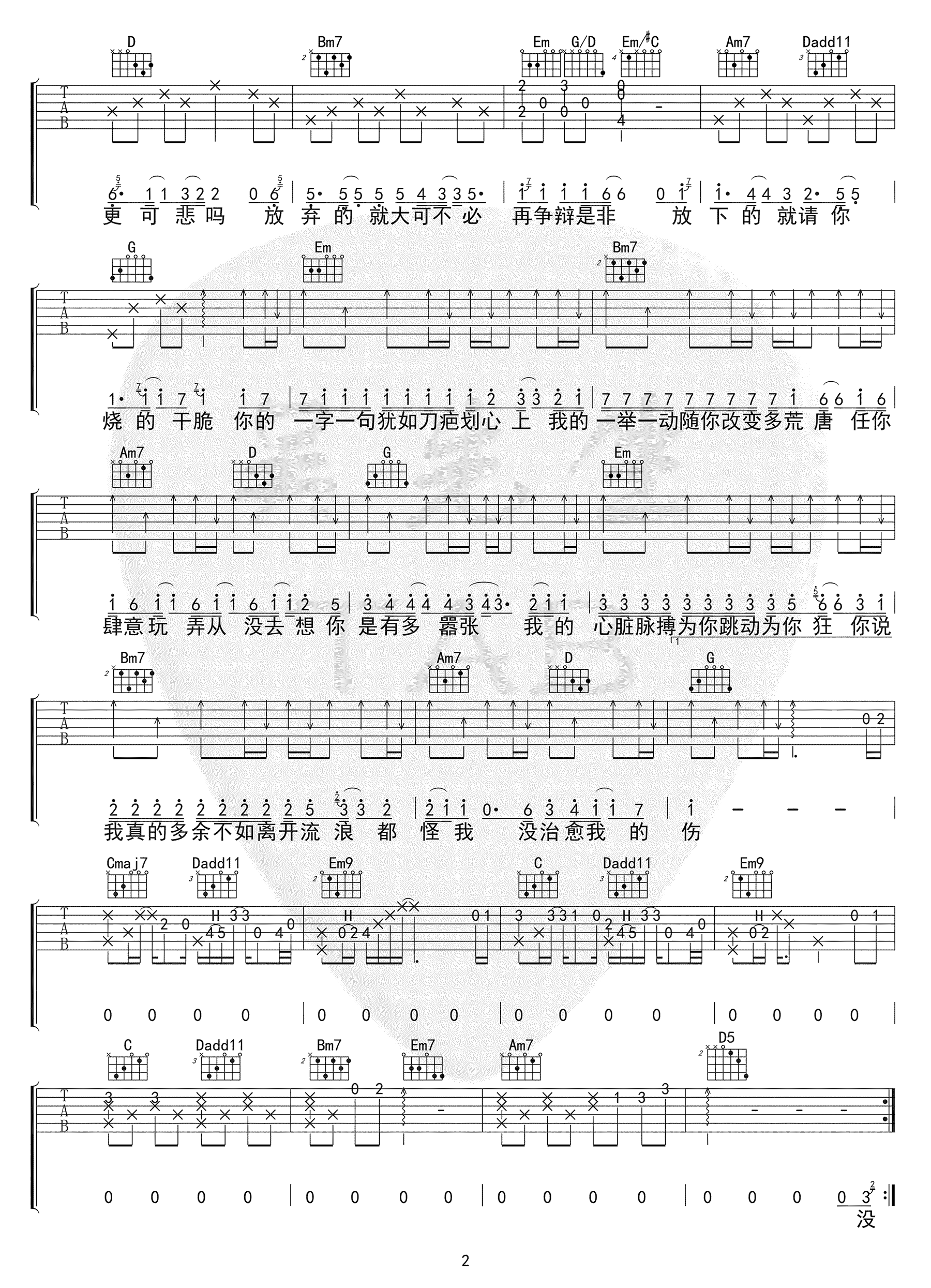 EN《嚣张》吉他谱-2