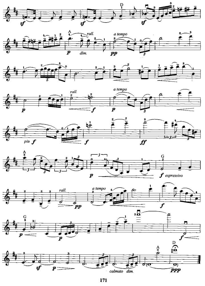 中国曲谱网 www.qupuw.com——【小提琴乐谱简谱】沉思