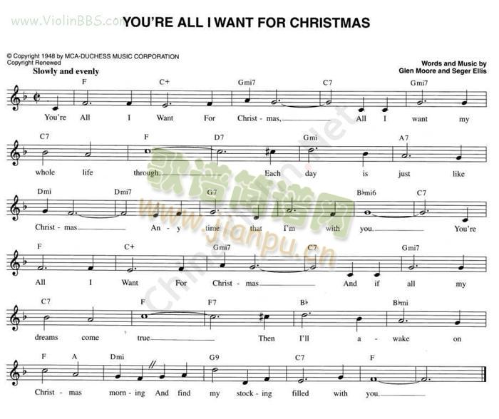 You`re All I Want For Christmas