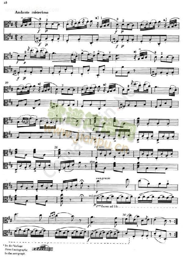BRUNI《Sonata II.》( I.) 【I. II.中提琴】