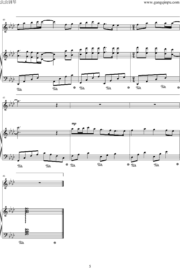 神话小提琴版（钢琴伴奏）-钢琴谱(钢琴曲)-影视