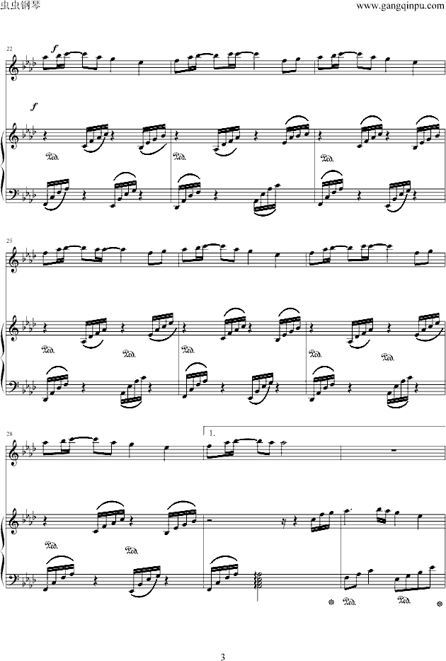 神话小提琴版（钢琴伴奏）-钢琴谱(钢琴曲)-影视