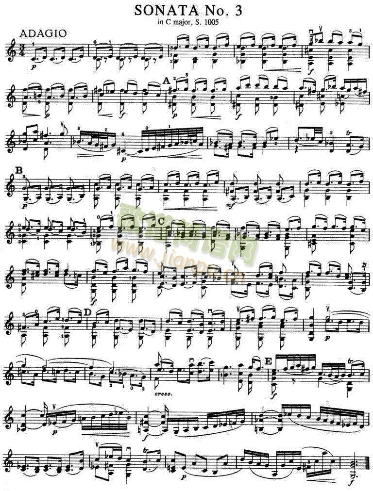 巴赫《六首无伴奏奏鸣曲及组曲》☆续4简谱小提琴版,1-5入门独奏曲谱完整版五线谱