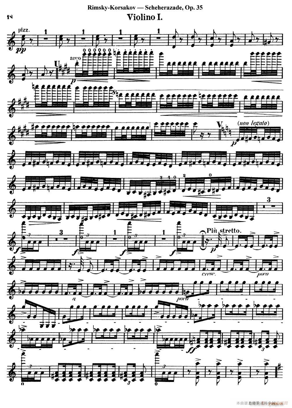 Scheherazade（Ⅳ）Op 35（第一小提琴）