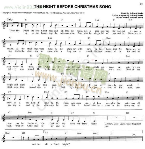 130.THE NIGHT BEFORE CHRISTMAS SONG