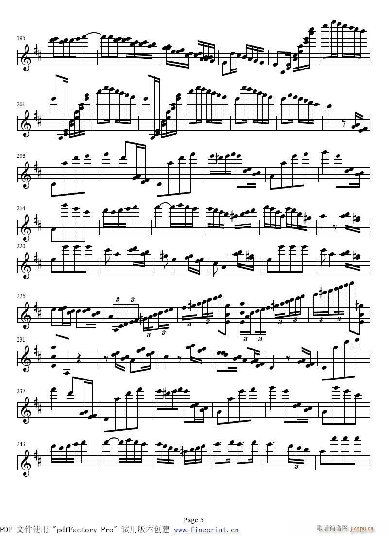 帕格尼尼小提琴协奏曲1-5提琴