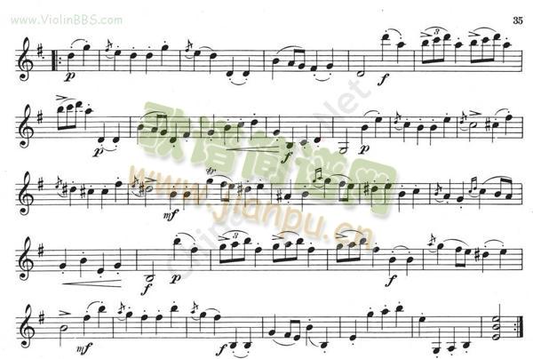 VERACINI《MINUET》小提琴谱