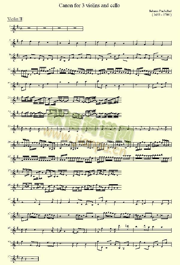 pachelbel`s canon for 3 violins and cello