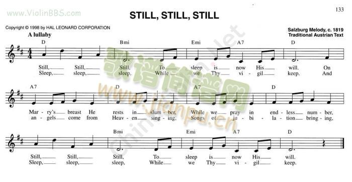 STILL,STILL,STILL(小提琴谱)1