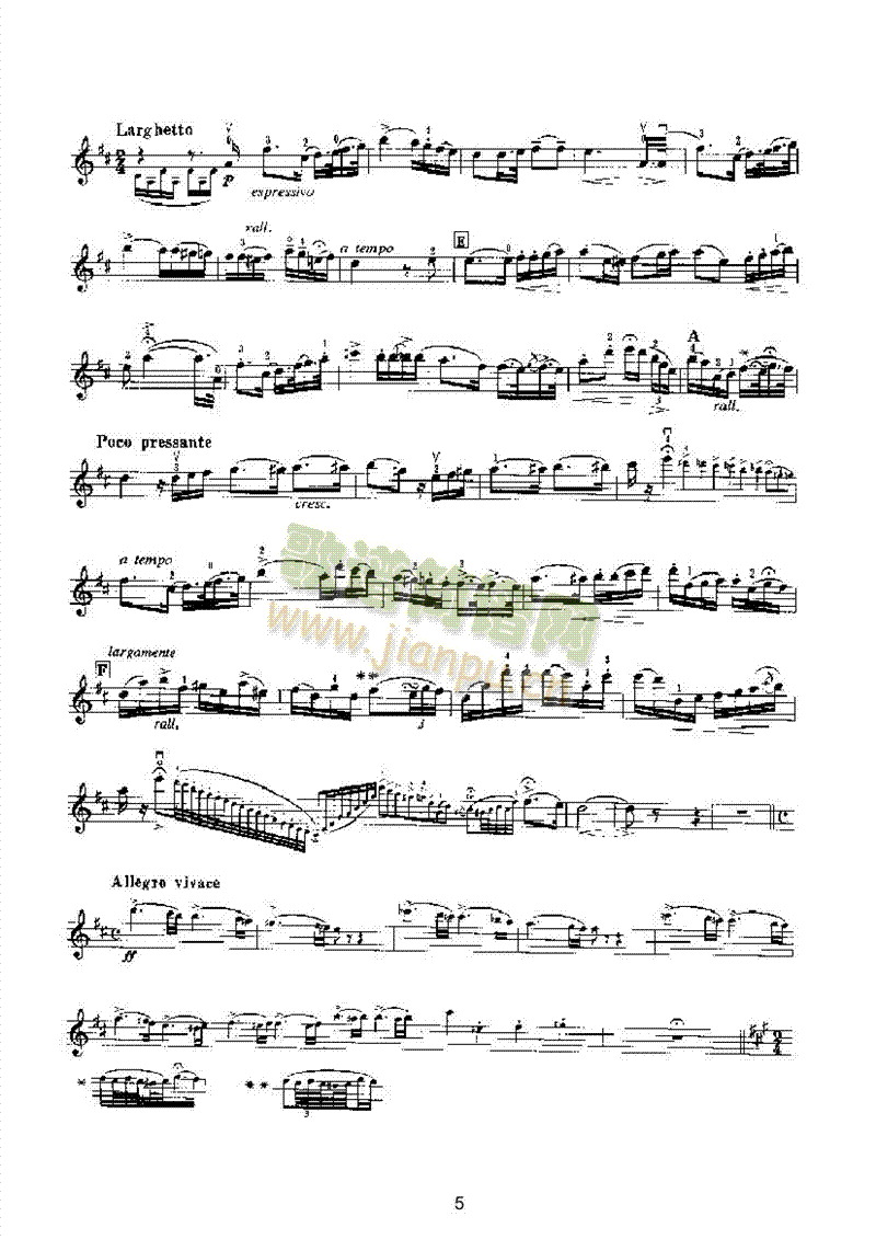 主题与变奏曲第3首（独奏） 弦乐类 小提琴
