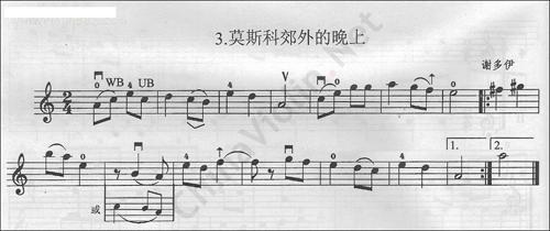 谢多伊《莫斯科郊外的晚上》简谱小提琴版,五线谱,入门独奏曲谱完整版