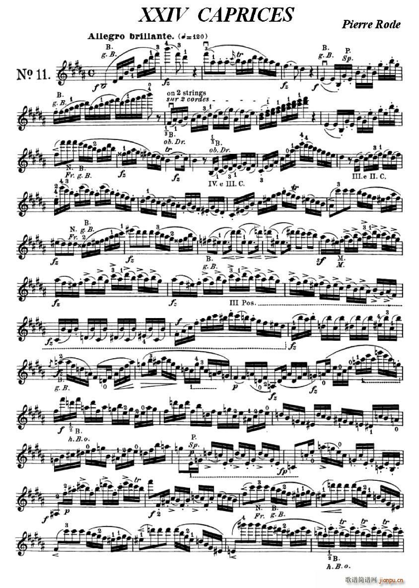 24首小提琴练习曲之11