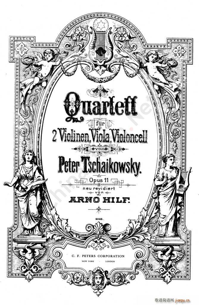 QUARTETNo.1INDMAJOROp.11简谱小提琴版,四重奏 [谱]新手独奏曲谱高清五线谱