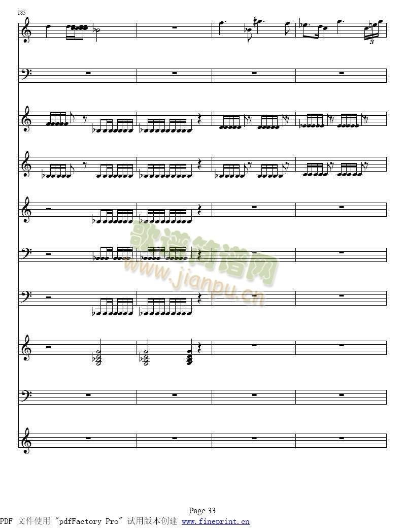 维瓦尔蒂四季夏协奏曲33-40简谱小提琴版,新手独奏曲谱图片五线谱