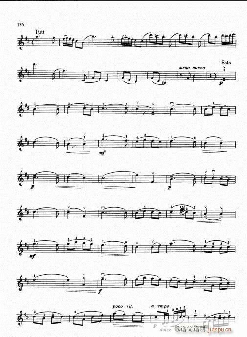 少儿基础教程136-155简谱小提琴版,入门独奏曲谱完整版五线谱