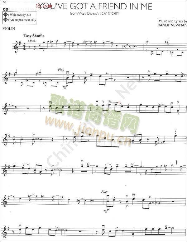 You`vegotafriendinme简谱小提琴版,新手独奏曲谱高清五线谱