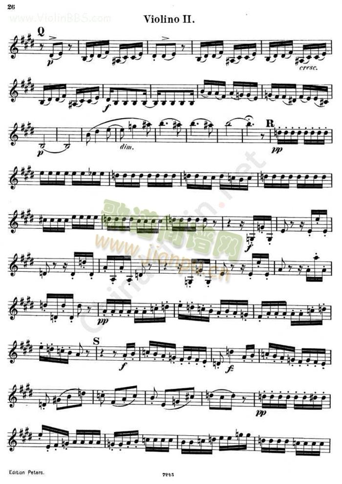 四重奏《QUARTETTO Op.125.No.2》第二小提琴