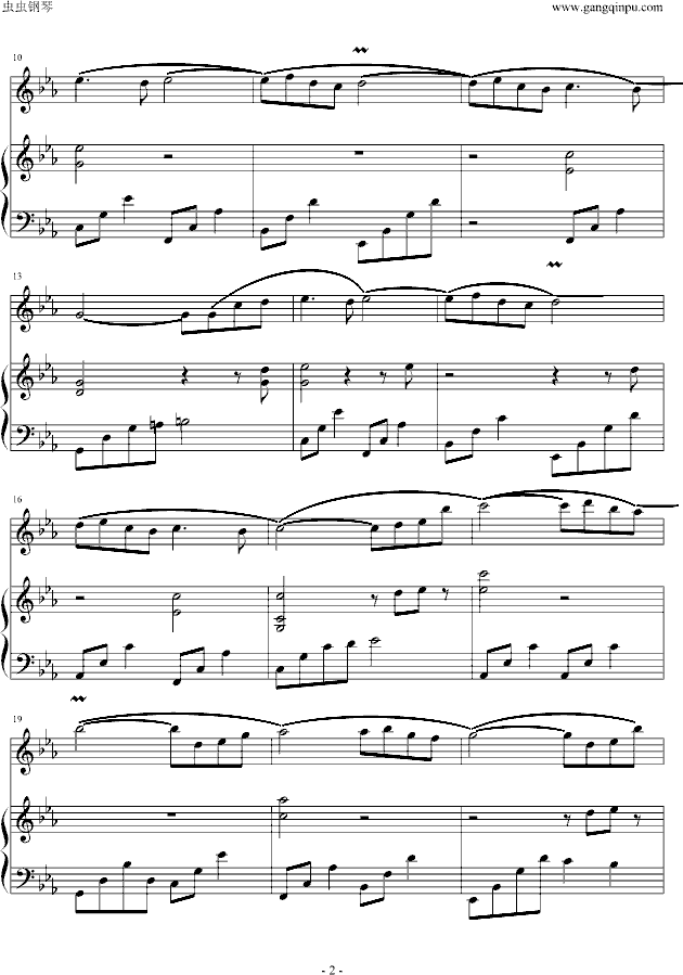神秘花园（小提琴）-钢琴谱(钢琴曲)-动漫影视