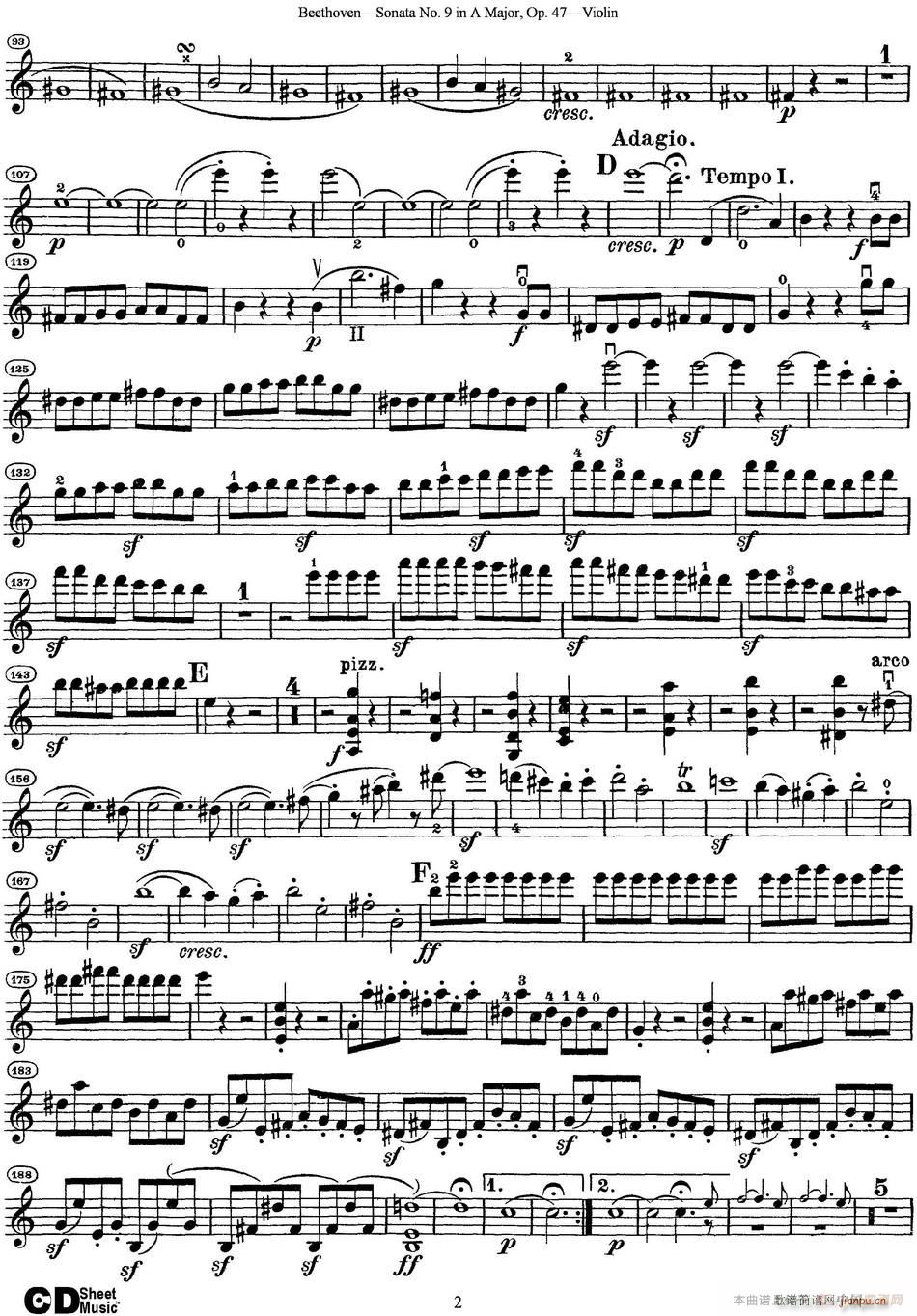 Violin Sonata No 9 in A Major Op 47 2