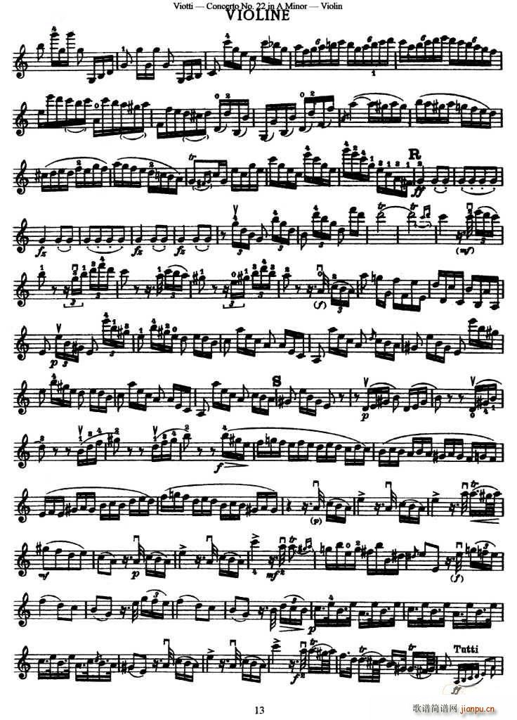 维奥蒂VIOTTI《Concerto No.22 in A Minor》（II.)小提琴）
