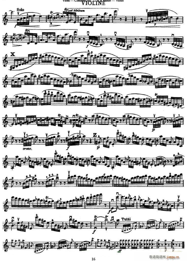 维奥蒂VIOTTI《Concerto No.22 in A Minor》（II.)小提琴）