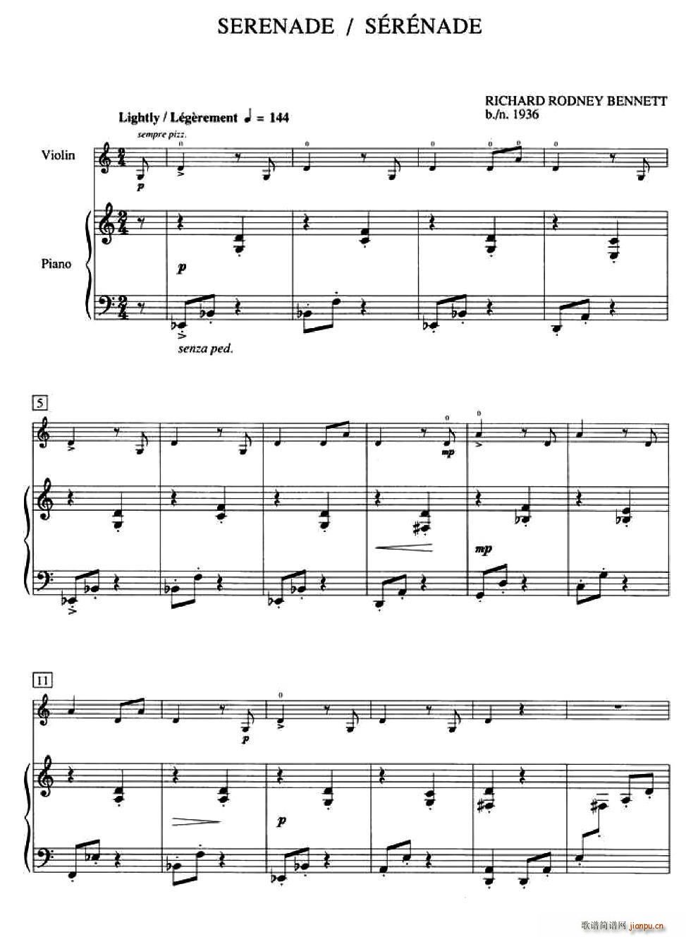 Serenade （加拿大小提琴考级 预备级）