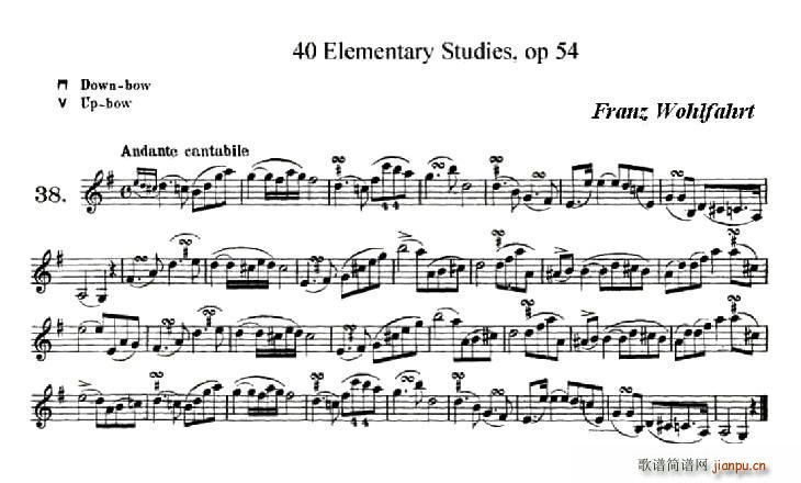 40首小提琴初级技巧练习曲之38
