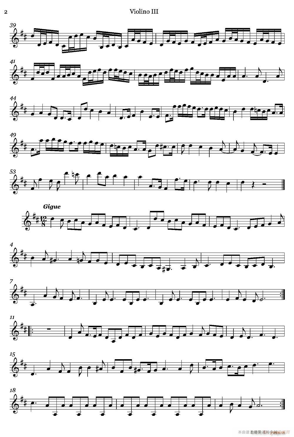 Canon in D（D大调卡农）（第三小提琴）