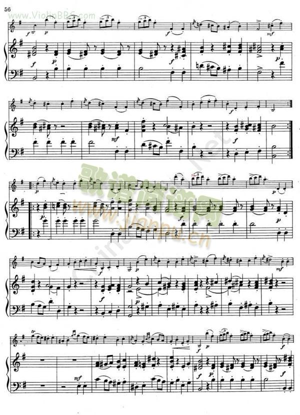 VERACINI《MINUET》钢琴伴奏谱