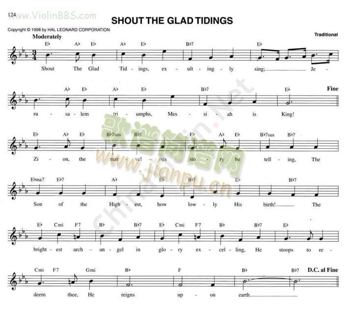 SHOUT THE GLAD TIDINGS