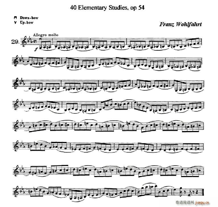 40首小提琴初级技巧练习曲之29