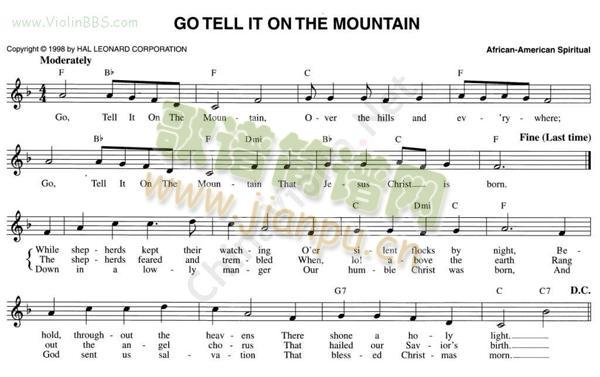 59.GO TELL IT ON THE MOUNTAIN
