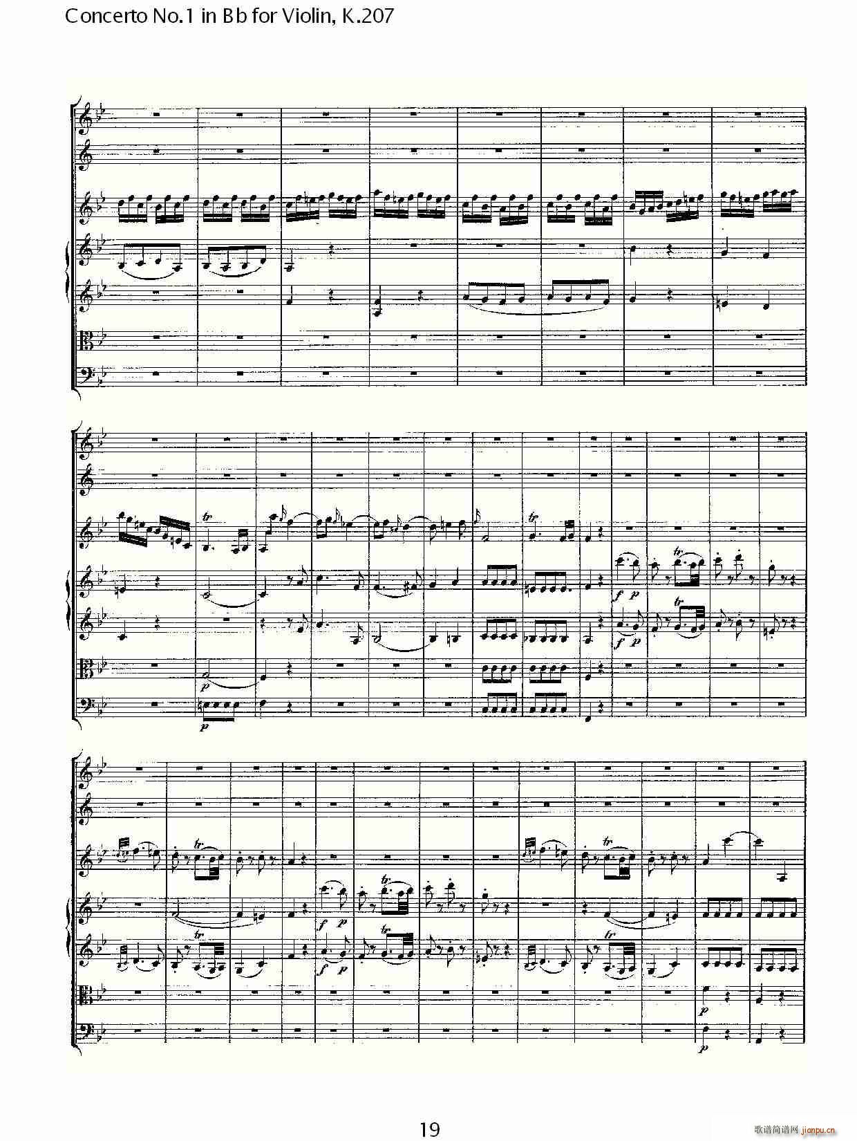 Concerto No.1 in Bb for Violin, K.207（Bb调小提琴第一协奏曲）
