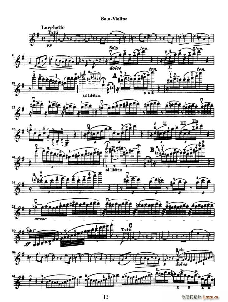 Konzert fur Violine（贝多芬小提琴协奏曲）