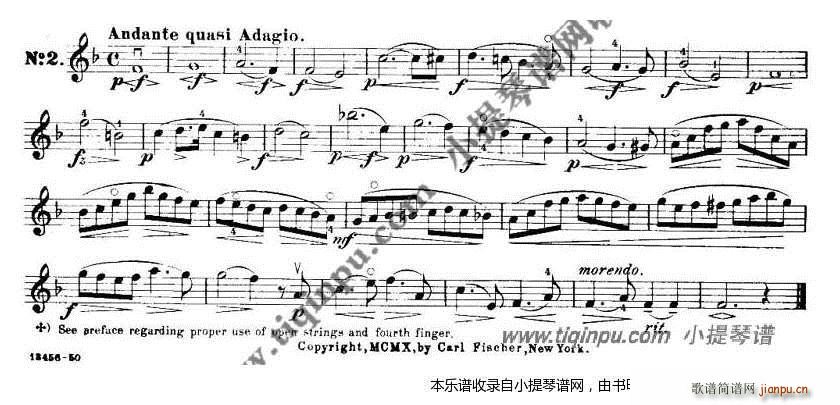开塞36首小提琴练习曲（1-9）
