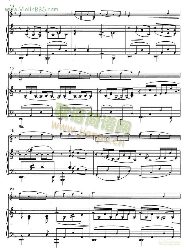 约翰·威廉姆斯《辛德勒名单》主题曲+钢琴伴奏谱