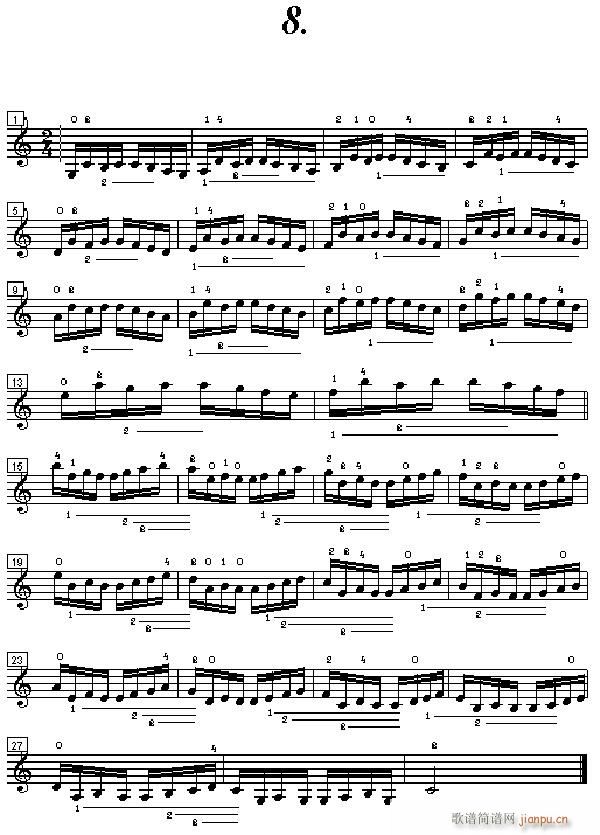 小提琴基础指法音准练习 教材6