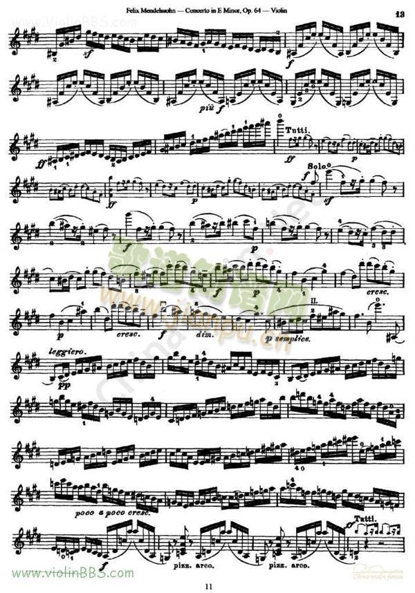 门德尔松《Concerto in E Minor》Op.64（II）