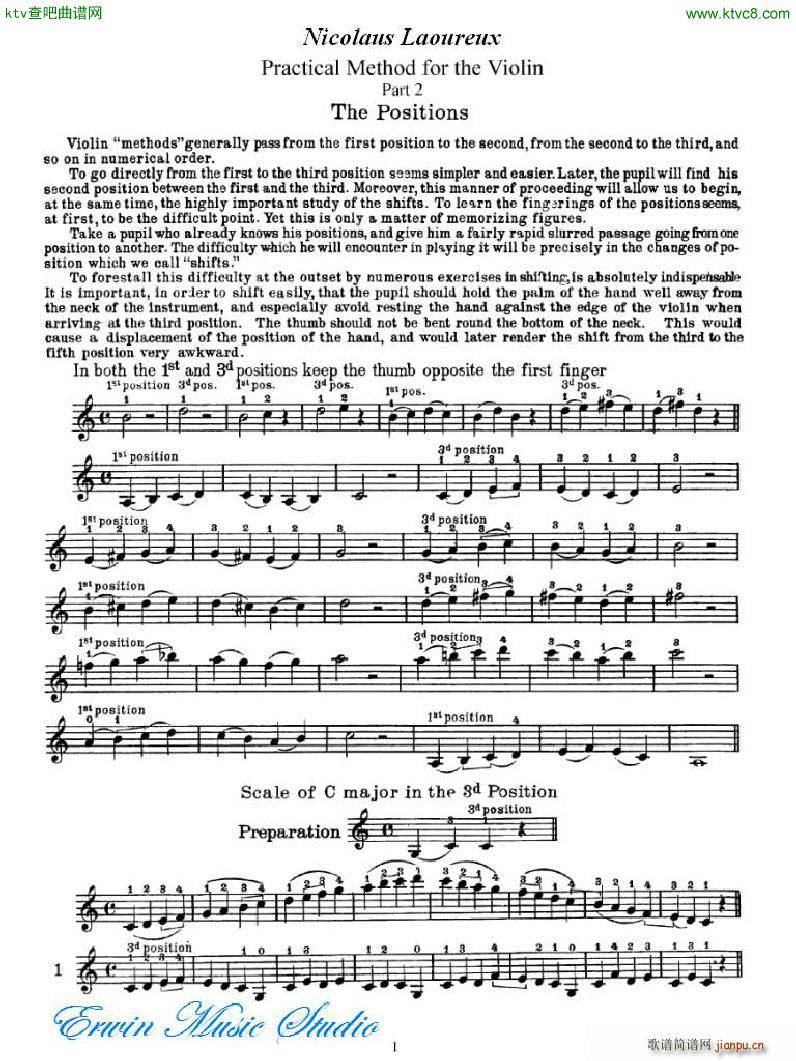 拉奥诺克斯实用练习方法第二部份0114简谱小提琴版,新手独奏曲谱完整版五线谱
